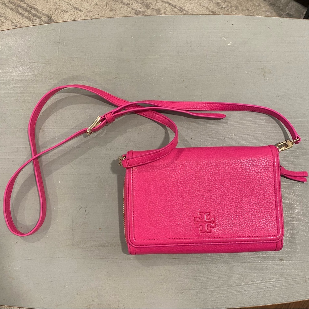 Tory Burch bright pink crossbody bag